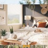 bedroom decor and modern-neutral colored sheets and pillows